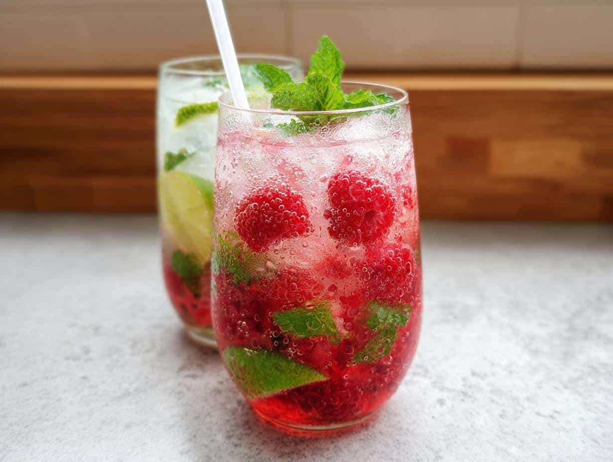 Raspberry Lime Mocktail - Featured