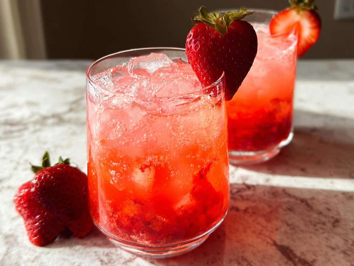 Strawberry Rose Mocktail - Featured
